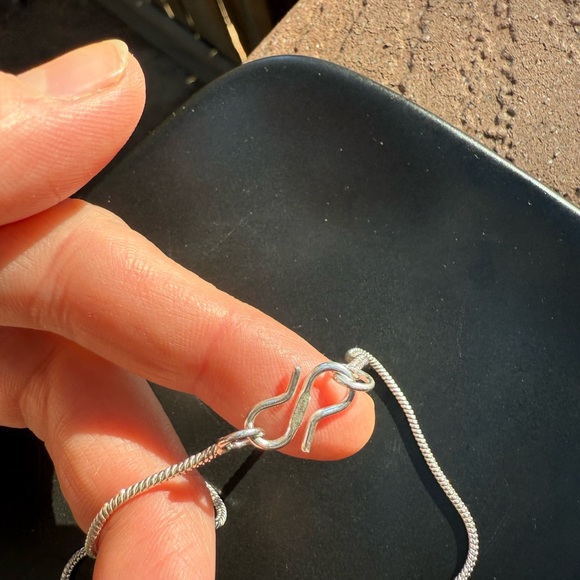 Ruby Zoisite Necklace! Handmade Gemstones and 925 Stamped Sterling Silver! - Picture 9 of 11